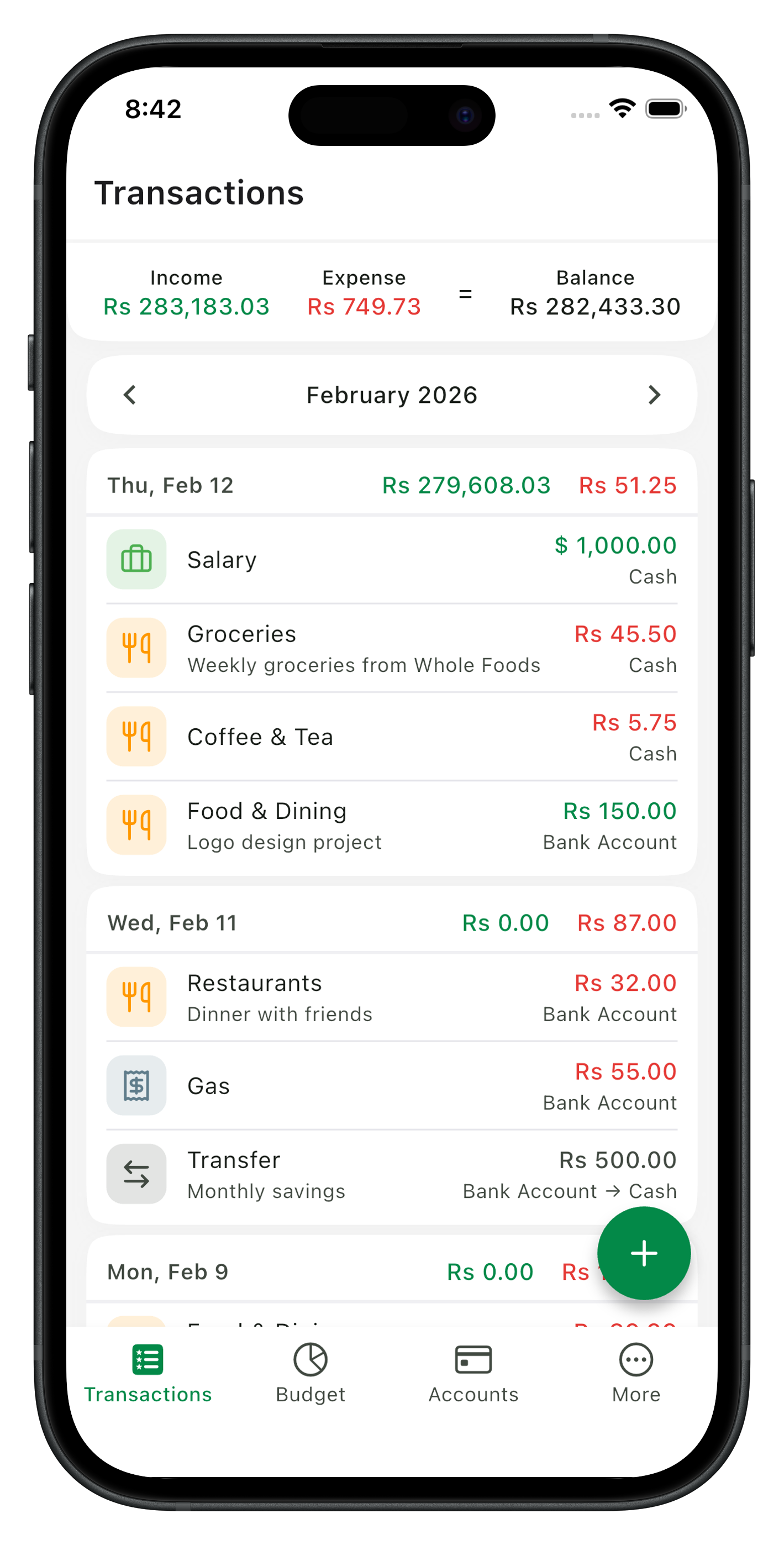 BudgetPal app preview